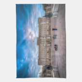 バッキンガム宮殿の日没、ロンドン キッチンタオル (縦)