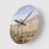 バッキンガム宮殿、c.1862 (色のlitho) ラウンド壁時計 (傾斜)