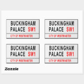 バッキンガム通りサインロンドンオールドスタイル 長方形シール (シート)