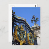 バッキンガム・パレス・ゲイツ、ロンドン英国はがき ポストカード (正面/裏面)