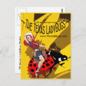 バッキングバグの女性のカーボーイ付きTLBはがき ポストカード (正面/裏面)