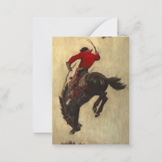 バッキングブロンコバイネウェルコンバーズワイエス ノートカード (正面)