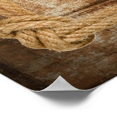 バッキングブロンコホースのシルエットカウボーイ ポスター (角)