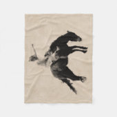 バッキングブロンコロデオカウボーイ フリースブランケット (正面)