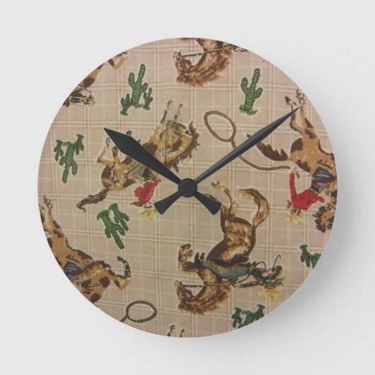 バッキングブロンコ ラウンド壁時計 (正面)