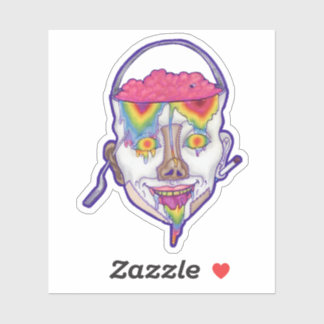 バッキングヘッドポートレートスラップステッカー3"x3" シール