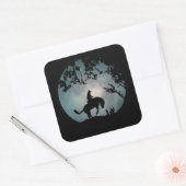 バッキング馬の半身ライダーロデオカウボーイステッカー スクエアシール (封筒)