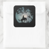 バッキング馬の半身ライダーロデオカウボーイステッカー スクエアシール (バッグ)