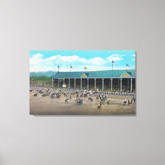 バッキング・コンテストの表示 キャンバスプリント (正面)