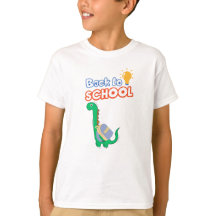 バックおもしろいパックの子供と恐竜の新学期