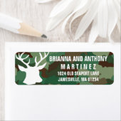 バックおよび迷彩柄パーソナライズされた差出人住所ラベル ラベル (インサイチュ)