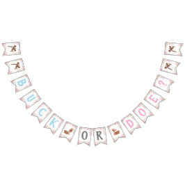 バックかドーか？赤ちゃんシャワーのリビール バンティングフラッグ