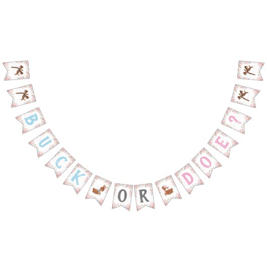 バックかドーか？赤ちゃんシャワーのリビール バンティングフラッグ (全)