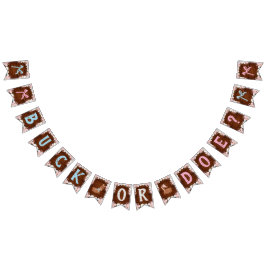 バックかドーか？赤ちゃんシャワーのリビール バンティングフラッグ