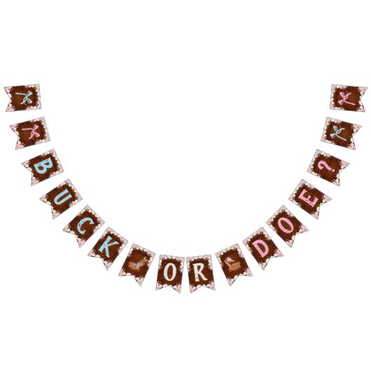 バックかドーか？赤ちゃんシャワーのリビール バンティングフラッグ (全)