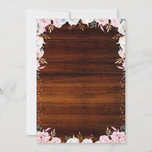 バックかドーか?赤ちゃんシャワーのリビール 招待状 (裏面)