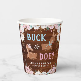 バックかドーか？赤ちゃんシャワーのリビール 紙コップ