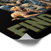 バックとのまわりに見つけ出すトランプおもしろい迷彩柄狩り ポスター (角)