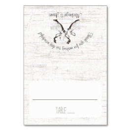 バックと鹿の樺の木木製シーティングカード テーブルナンバー