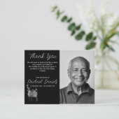 バックと〔雄ジカの〕枝角葬儀サンキューカード 招待状 (スタンド正面)