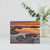 バックのビーチサンセット、タホ湖… ポストカード (スタンド正面)