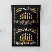 バックの幸せな100th誕生日の100つの軽打! カード (内部)