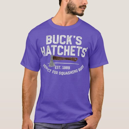 バックの手斧 楽しい Tシャツ (正面)