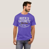 バックの手斧 楽しい Tシャツ (正面フル)