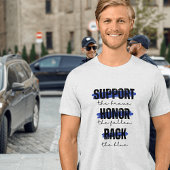 バックのBlue Tri-Blend Shirtr トライブレンドTシャツ