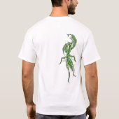 バックのTシャツの漫画のカマキリ Tシャツ (裏面)