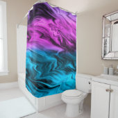 バックぼやけグランド・クリムゾン・ブルー シャワーカーテン (インサイチュ)