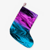 バックぼやけグランド・クリムゾン・ブルー スモールクリスマスストッキング (正面 (吊り時))