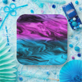 バックぼやけグランド・クリムゾン・ブルー ペーパープレート (パーティー)