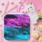 バックぼやけグランド・クリムゾン・ブルー ペーパープレート (パーティー)