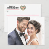 バックを見る - 結婚式 ポストカード (正面/裏面)
