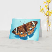 バックアイズの蝶挨拶状 カード (黄色い花)