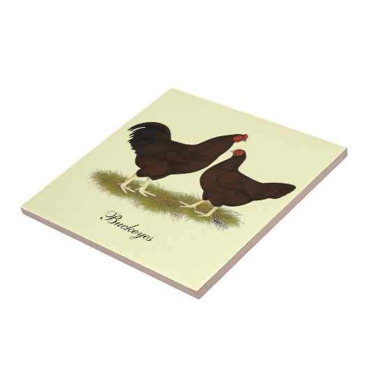 バックアイズの鶏 タイル (側面)