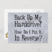 バックアップのユーモア ポストカード (正面/裏面)