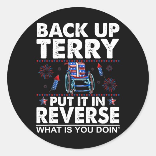 バックアップTerryを逆花火に入おもしろいれ4th ラウンドシール (正面)