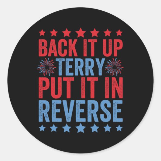 バックアップTerryを逆花火に入おもしろいれ4th ラウンドシール (正面)
