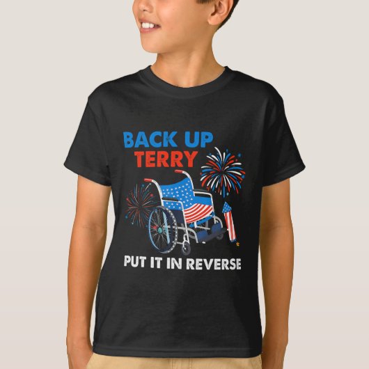 バックアップTerryを逆花火に入おもしろいれ4th Tシャツ (正面)
