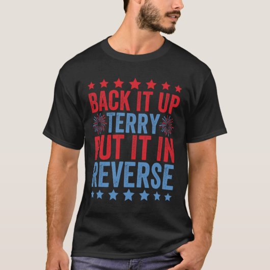 バックアップTerryを逆花火に入おもしろいれ4th Tシャツ (正面)
