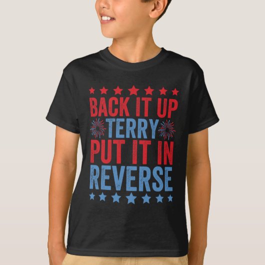 バックアップTerryを逆花火に入おもしろいれ4th Tシャツ (正面)
