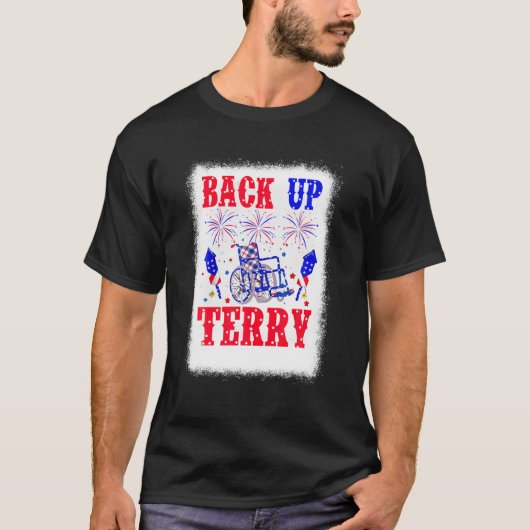 バックアップTerry 4th 7月USA国旗 Tシャツ (正面)
