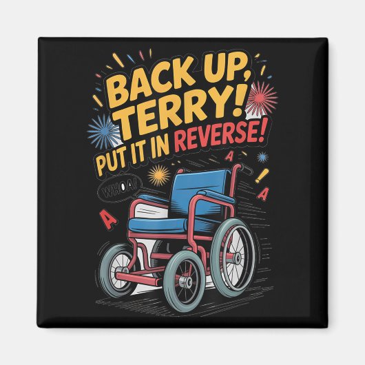 バックアップTerry 7月4日裏おもしろいに置く マグネット (正面)