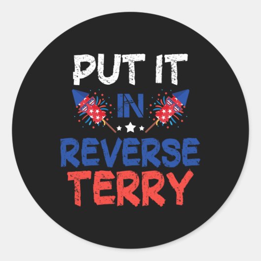 バックアップTerry 7月4日裏おもしろいに置く ラウンドシール (正面)