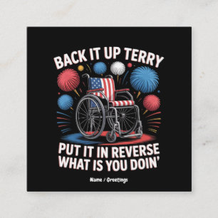 バックアップTerry 7月4日裏におもしろい置く スクエア名刺