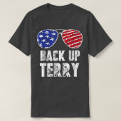 バックアップTerry Sunglasses 4th July Us Flag Firework Tシャツ (デザイン正面)