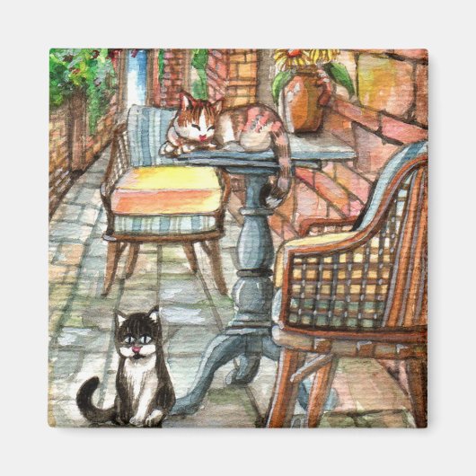 バックアリーの猫たち マグネット (正面)