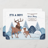 バックアンドサンベビーシャワー招待状 招待状 (正面/裏面)